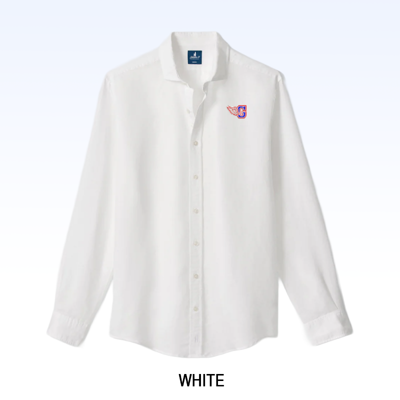JOHNNIE-O LINEN BLEND BUTTON DOWN SHIRT - MCCARTHY SOLID