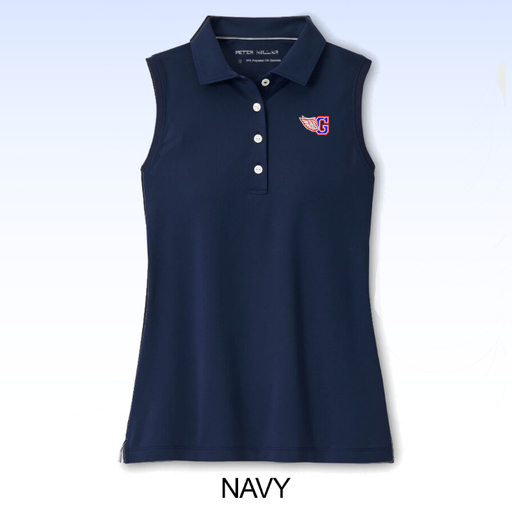 PETER MILLAR LADIES SPORT MESH SLEEVELESS BUTTON POLO