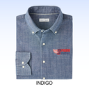 PETER MILLAR DEVONPORT CHAMBRAY COTTON-STRETCH SPORT SHIRT
