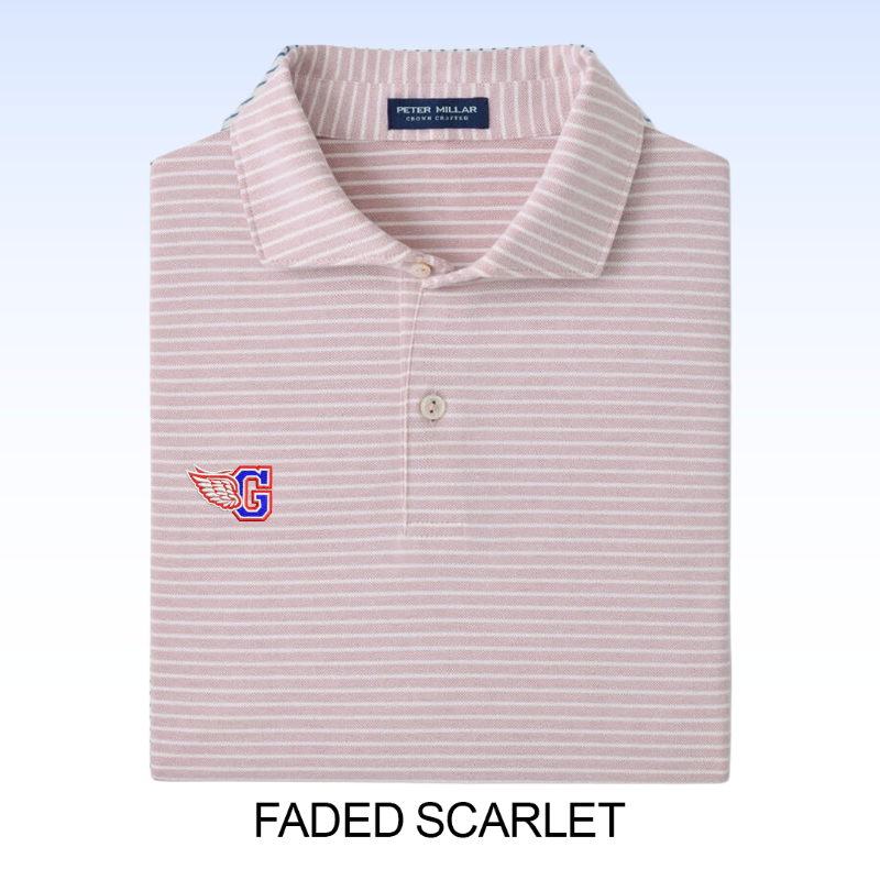 PETER MILLAR ALBATROSS STRIPE COTTON-BLEND PIQUÉ POLO